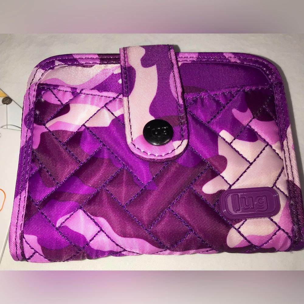 Lug Minuet Wallet, Purple Camo